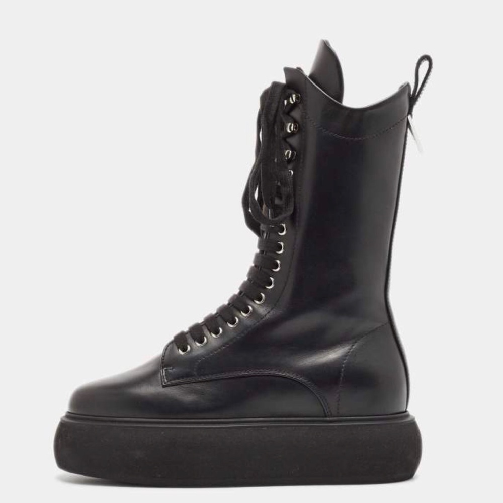 The Attico Selene black platform boots 42=12